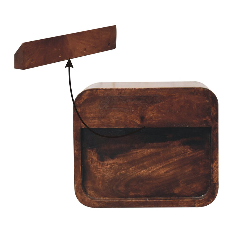 Solid Wood Mini Curved Nightstand, photo 10 of 10