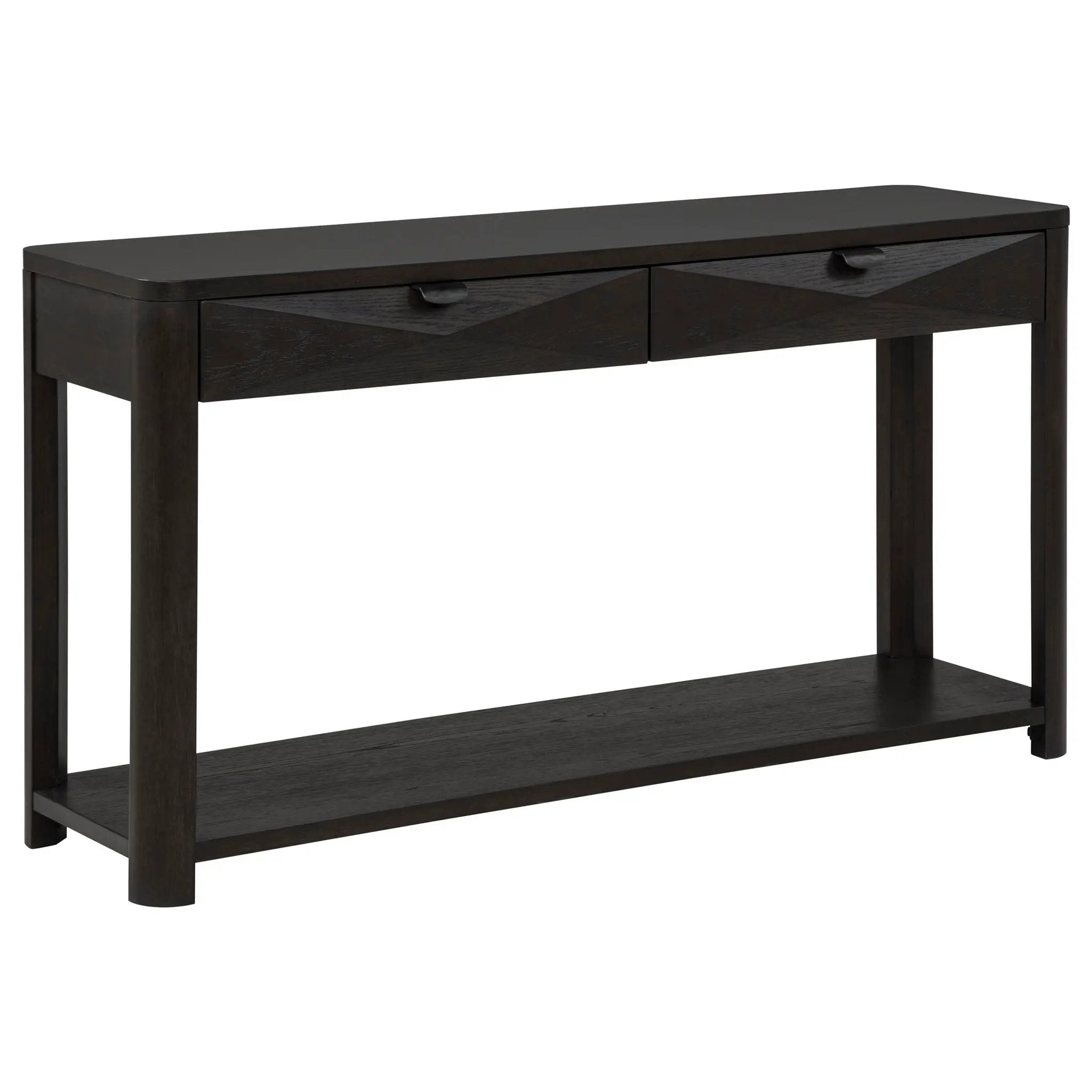 Marcelo Sofa Console Table with 2 Drawers and Shelf Coffee by Unique Piece Furniture