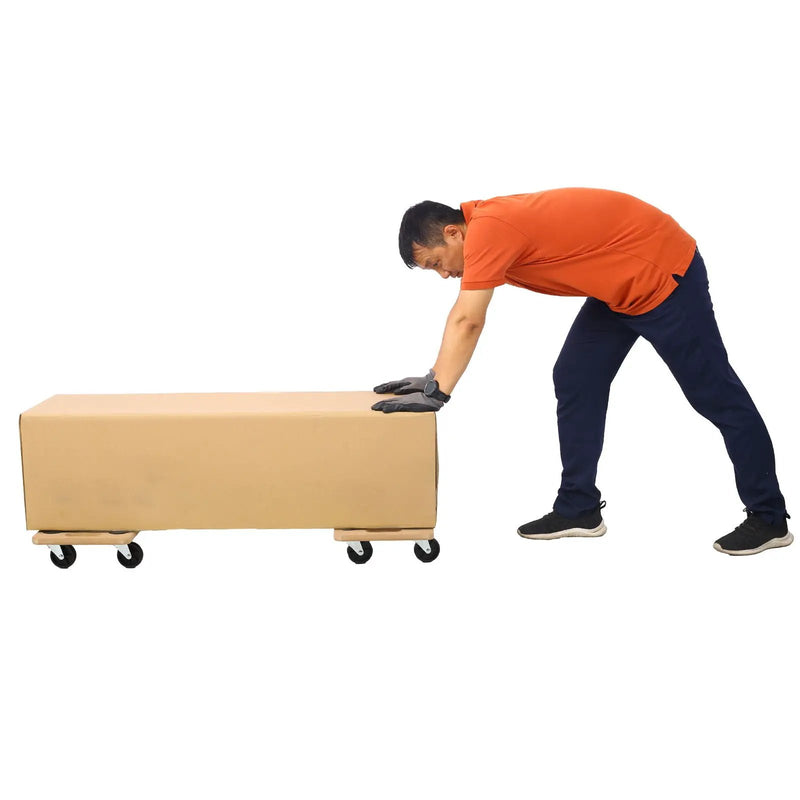 Furniture Moving Dolly, Heavy Duty Wood Rolling Mover With Wheels For Piano Couch Fridge Heavy Items, Securely Holds 500 Lbs (Set of 4) - Natural by HouseOfZazla