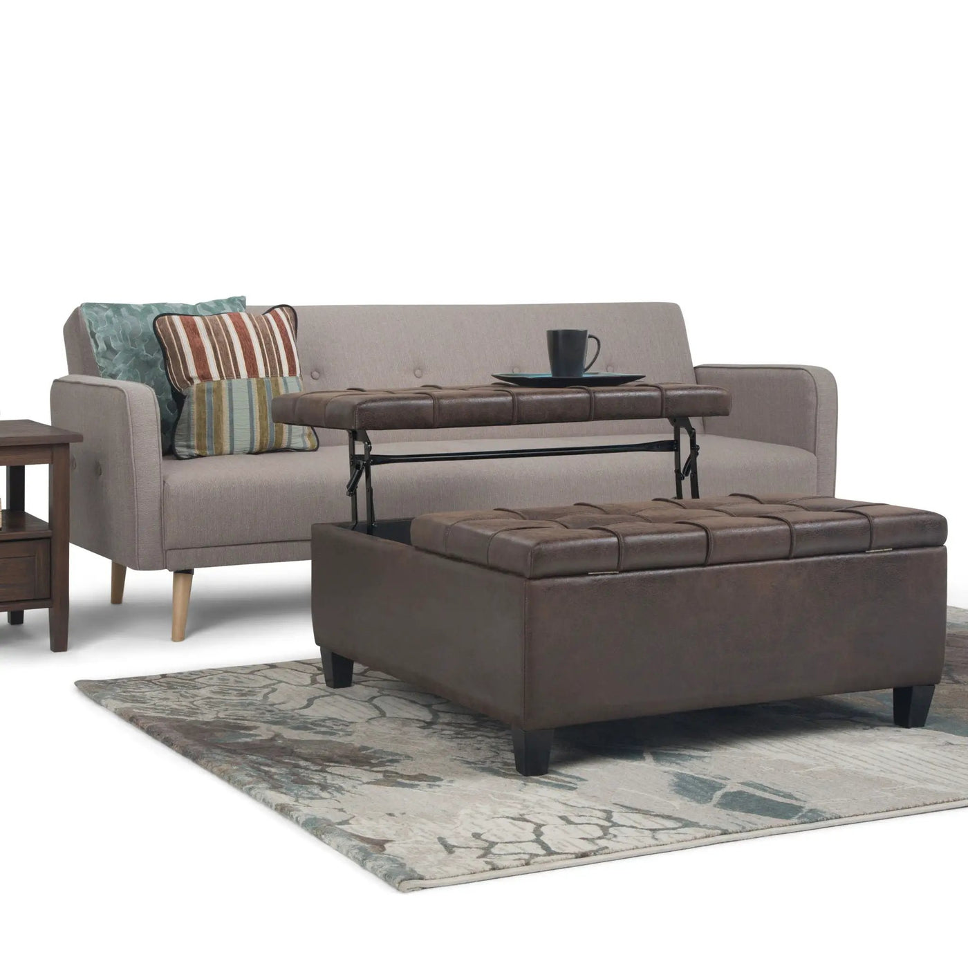 Harrison - Large Coffee Table Storage Ottoman by HouseOfZazla