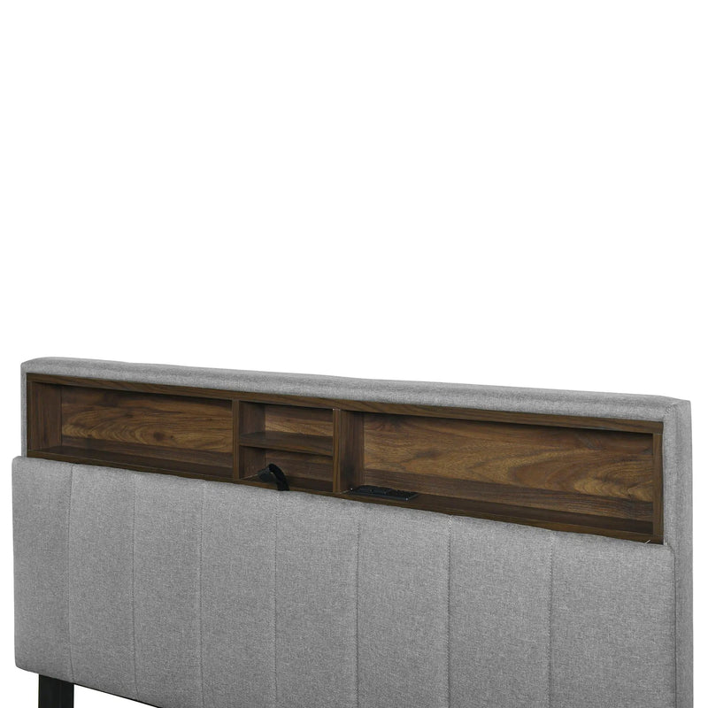 Upholstered Platform Bed With Storage Headboard, Trundle & 2 Drawers And A Set Of Sockets & USB Ports by HouseOfZazla