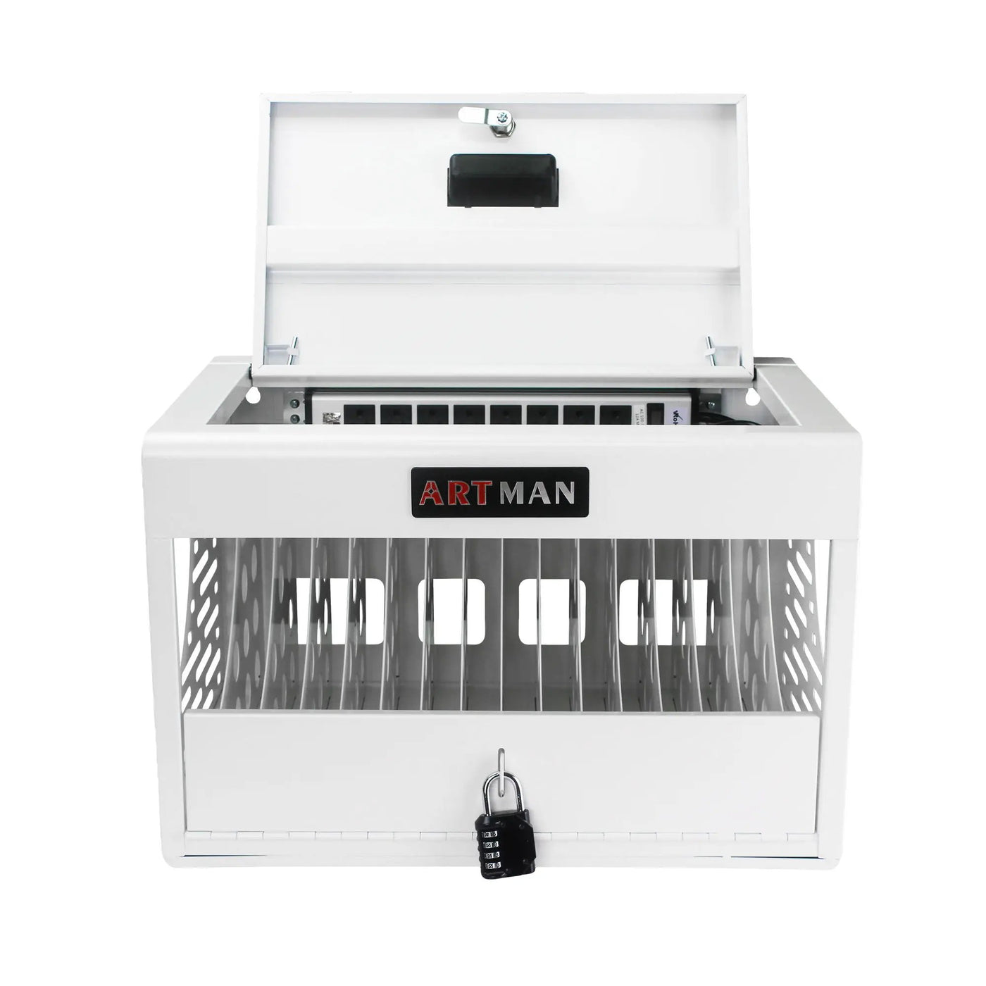 16 Bay Charging Cabinet For Laptop book, Locking Charging Station by HouseOfZazla