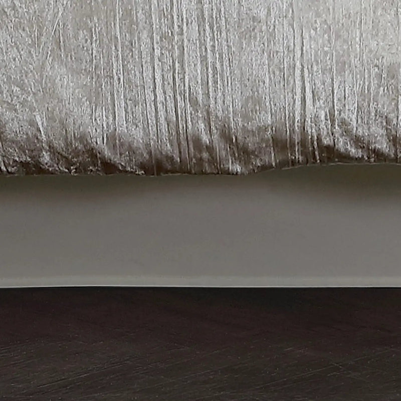 Turin 7 Piece White Crinkle Velvet Queen Comforter Ensemble by HouseOfZazla