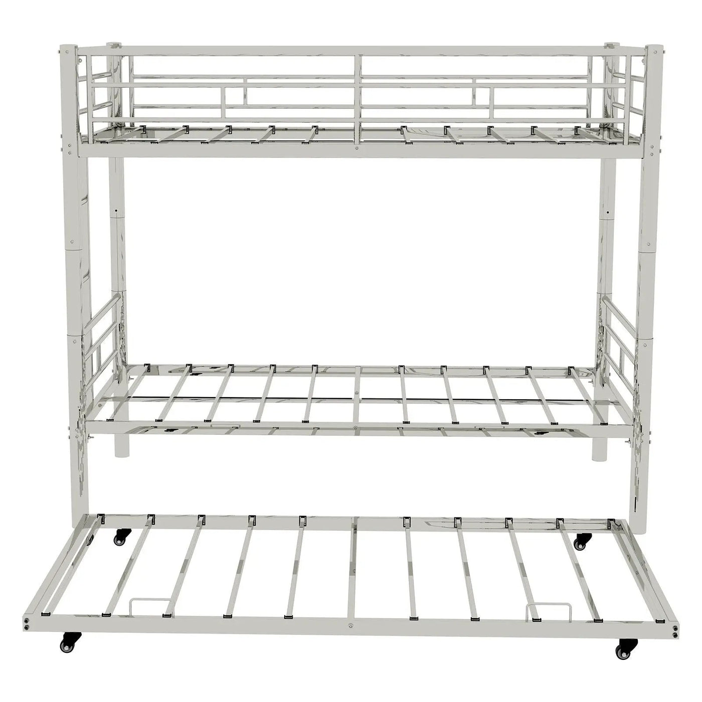 Bunk Bed For Kids, Convertible Frame With Ladders & Guardrail by HouseOfZazla