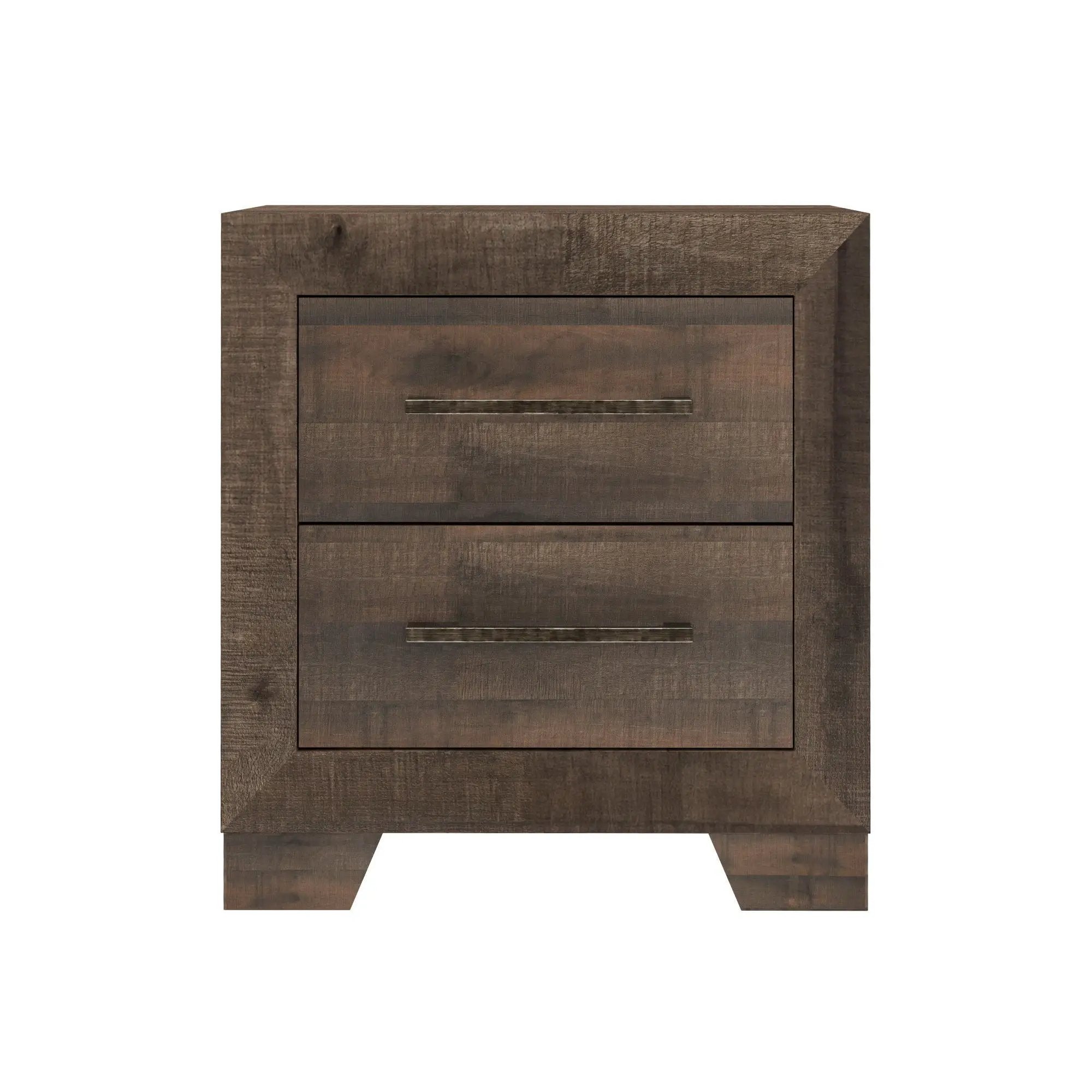 Plinz - 2 Drawer Nightstand - Brown by Unique Piece Furniture