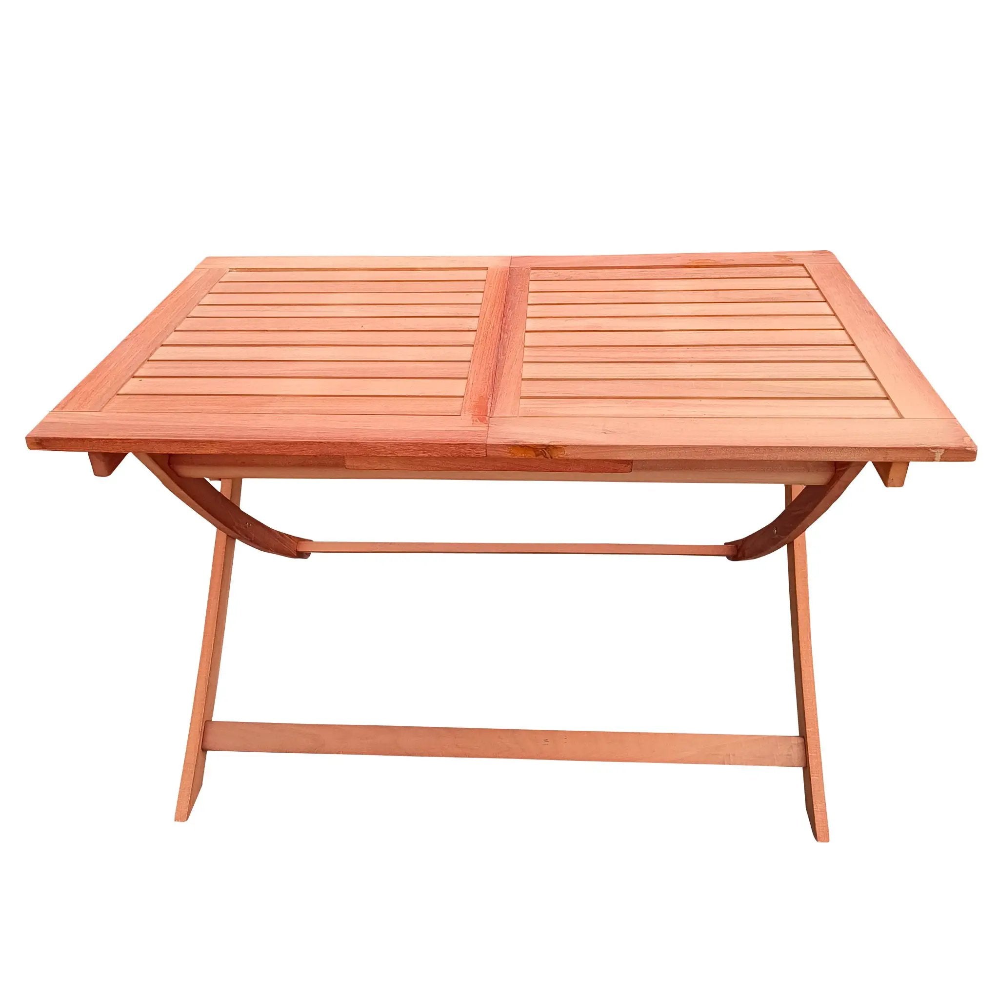 5 Piece Patio Dining Set, 4 Folding Chairs & 1 Dining Table, Indoor And Outdoor Universal - Teak by Unique Piece Furniture