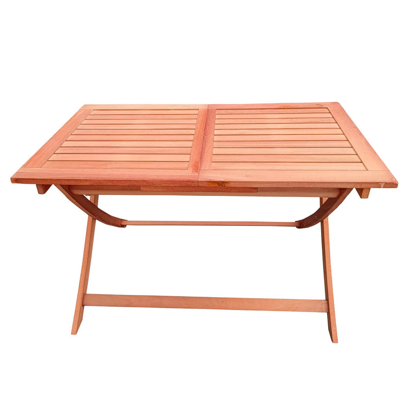 5 Piece Patio Dining Set, 4 Folding Chairs & 1 Dining Table, Indoor And Outdoor Universal - Teak by Unique Piece Furniture