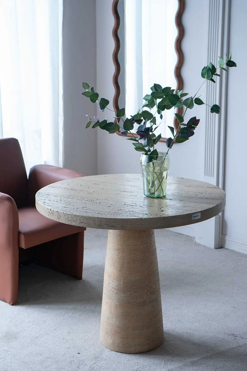 Round Dining Table With Pedestal Base by HouseOfZazla