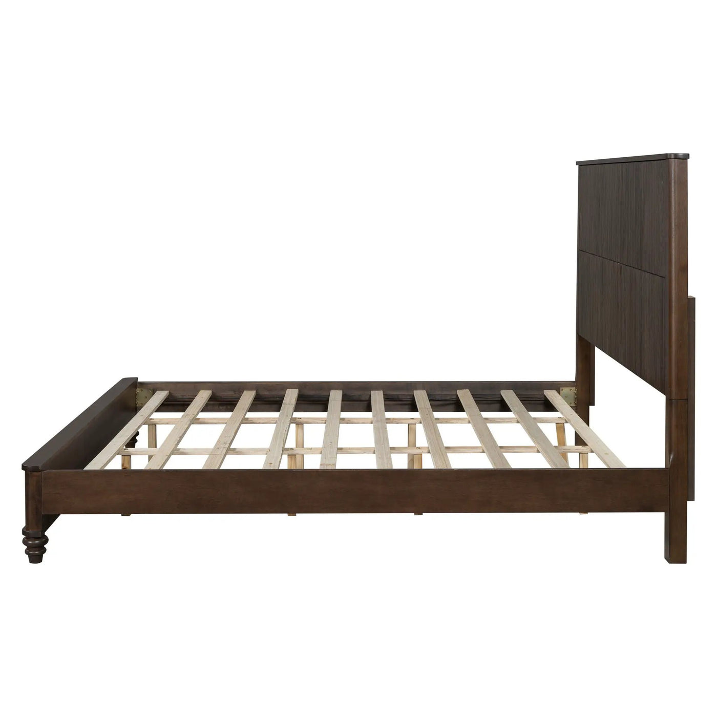 Platform Bed Frame With Tall Headboard by HouseOfZazla