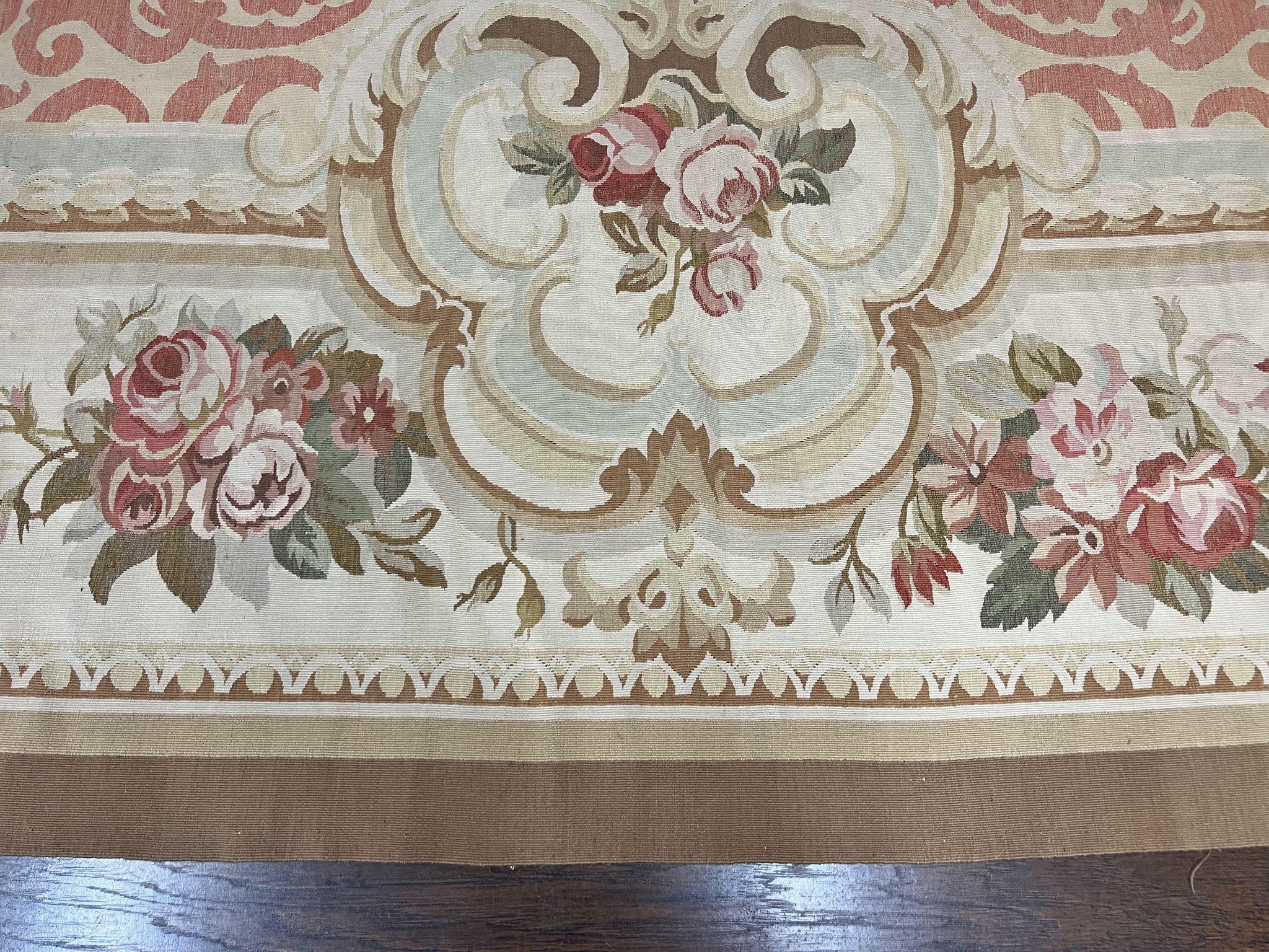 Aubusson Rug 10x14, Wool Handmade Vintage Carpet, Elegant French European Design Rug, Large Room Sized Aubusson Rug, Stark Carpet by Jewel Rugs