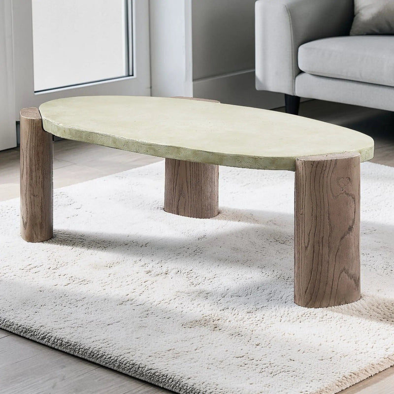 Dayana - Coffee Table - Oak / Off White by HouseOfZazla