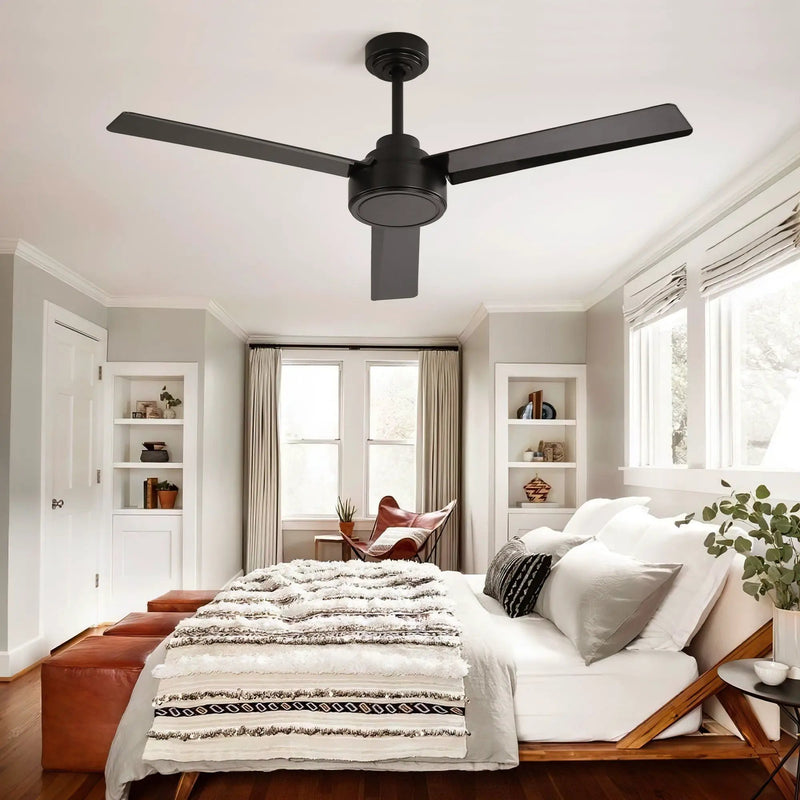 Ceiling Fan Without Light, 3 Blades Farmhouse Ceiling Fan With Remote Control 6-Speed Reversible Dc Motor For Living Room, Bedroom, Kitche by Unique Piece Furniture