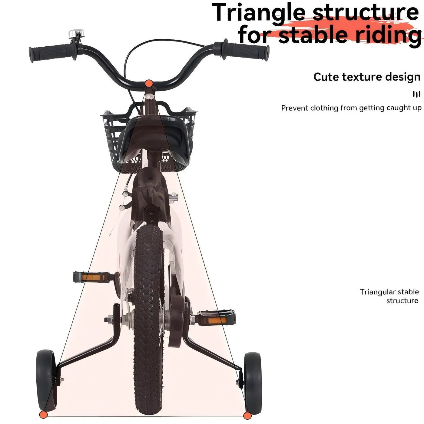 Fkznpj - 18" Sporty Kids Bike With Training Wheels And Stand Adjustable Saddle Suitable For Boys And Girls Aged 5 - 10 Years Tall Height 39 - 49" Available In A Variety Of Colors by HouseOfZazla
