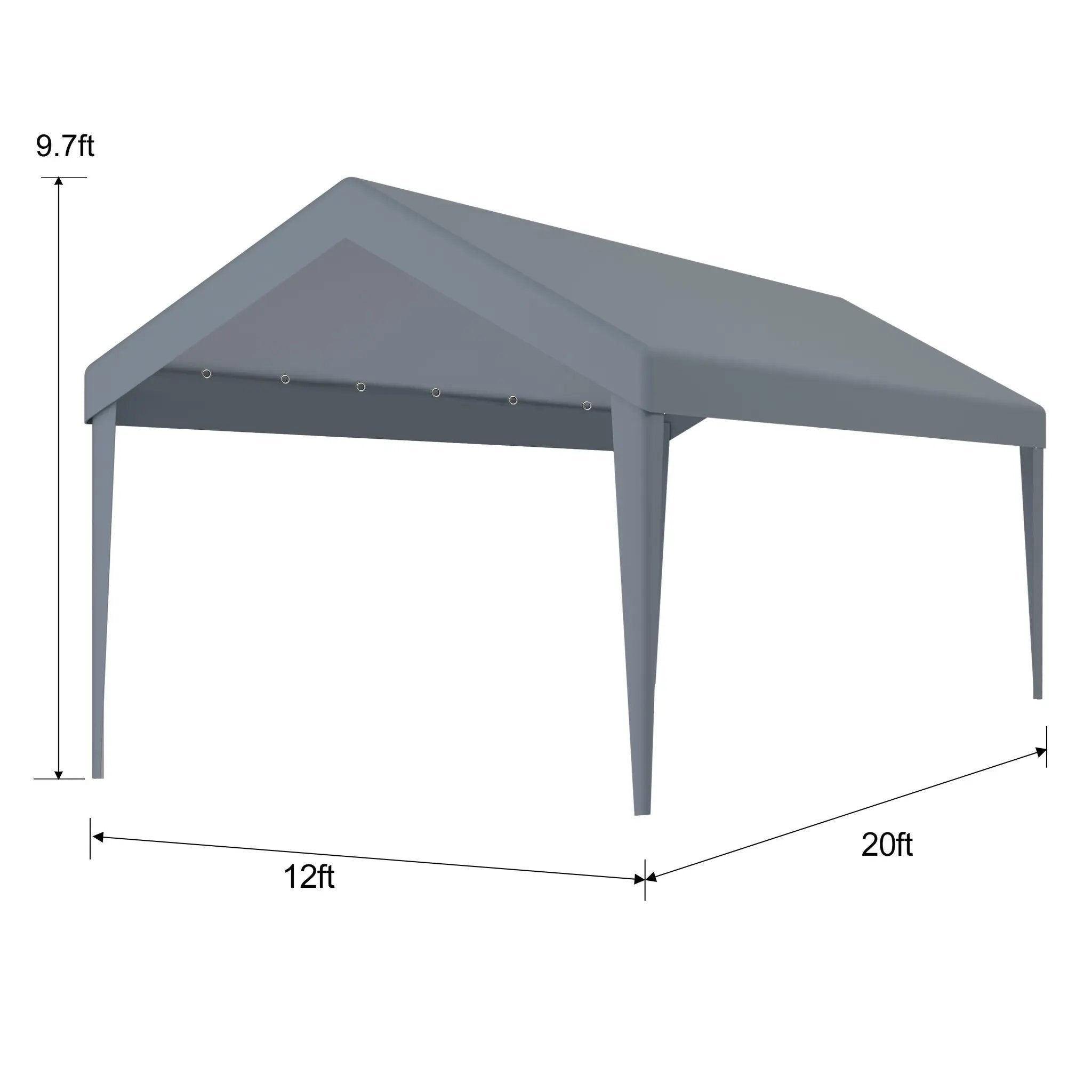 12x20ft Carport Replacement Canopy Cover by HouseOfZazla