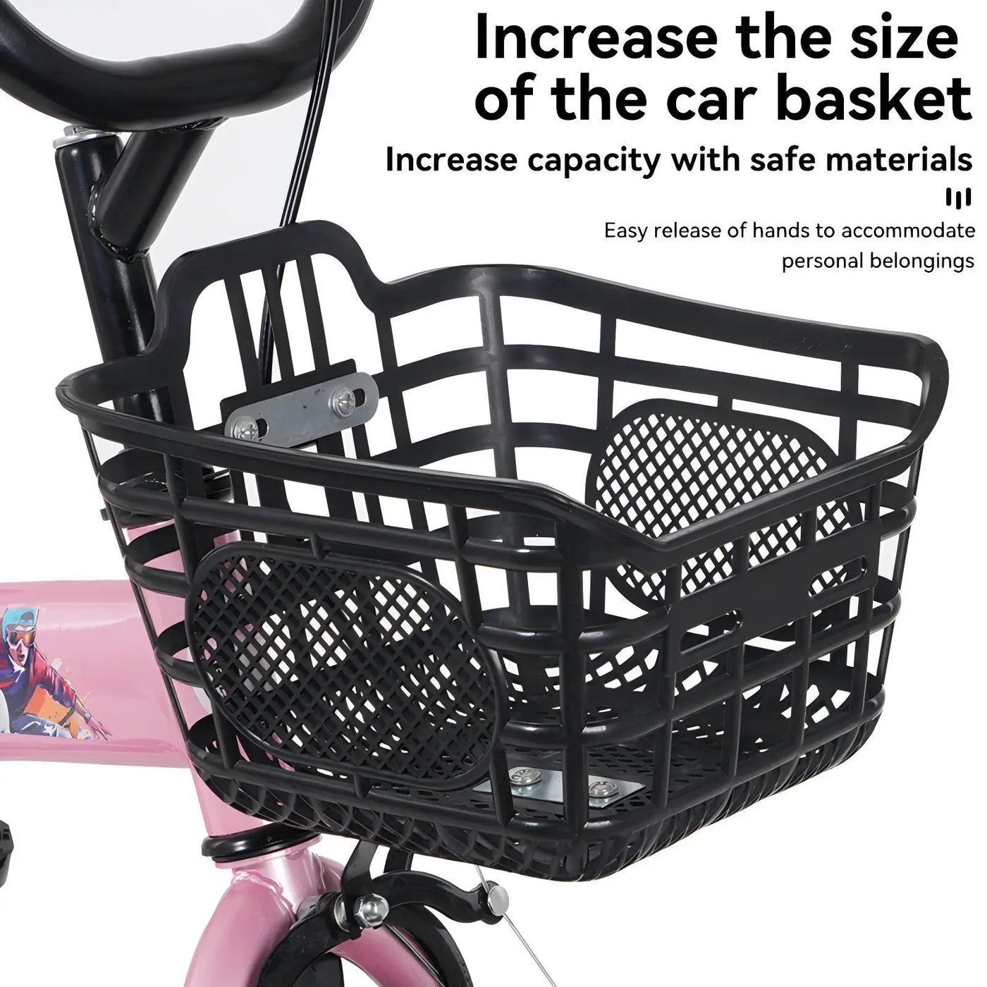 Fkznpj - 16" Sporty Kids Bike With Training Wheels And Stand Adjustable Saddle Suitable For Boys And Girls Aged 4 - 8 Years Tall Height 41 - 46" Available In A Variety Of Colors by HouseOfZazla