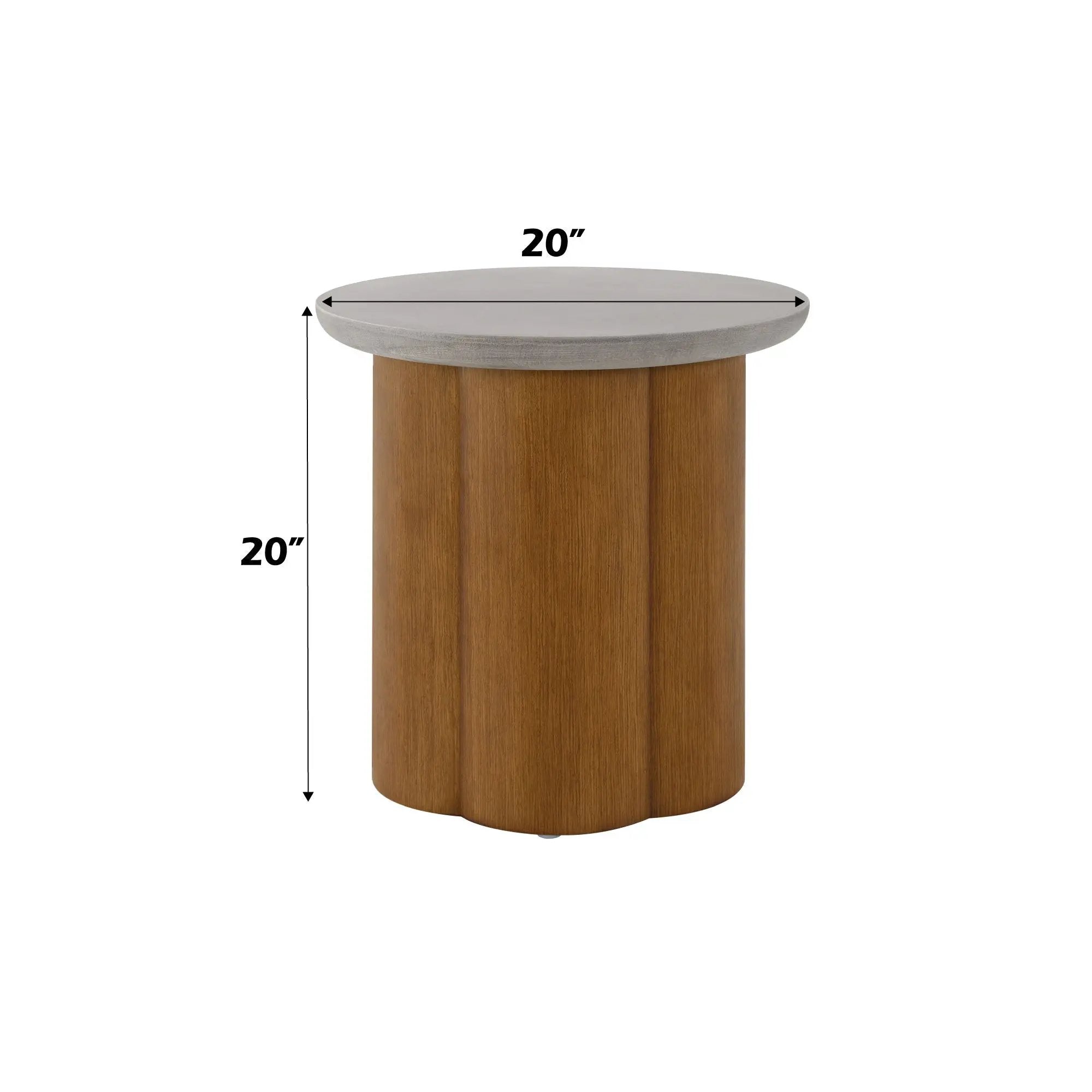 Evenlyn - Faux Concrete Top Table by HouseOfZazla