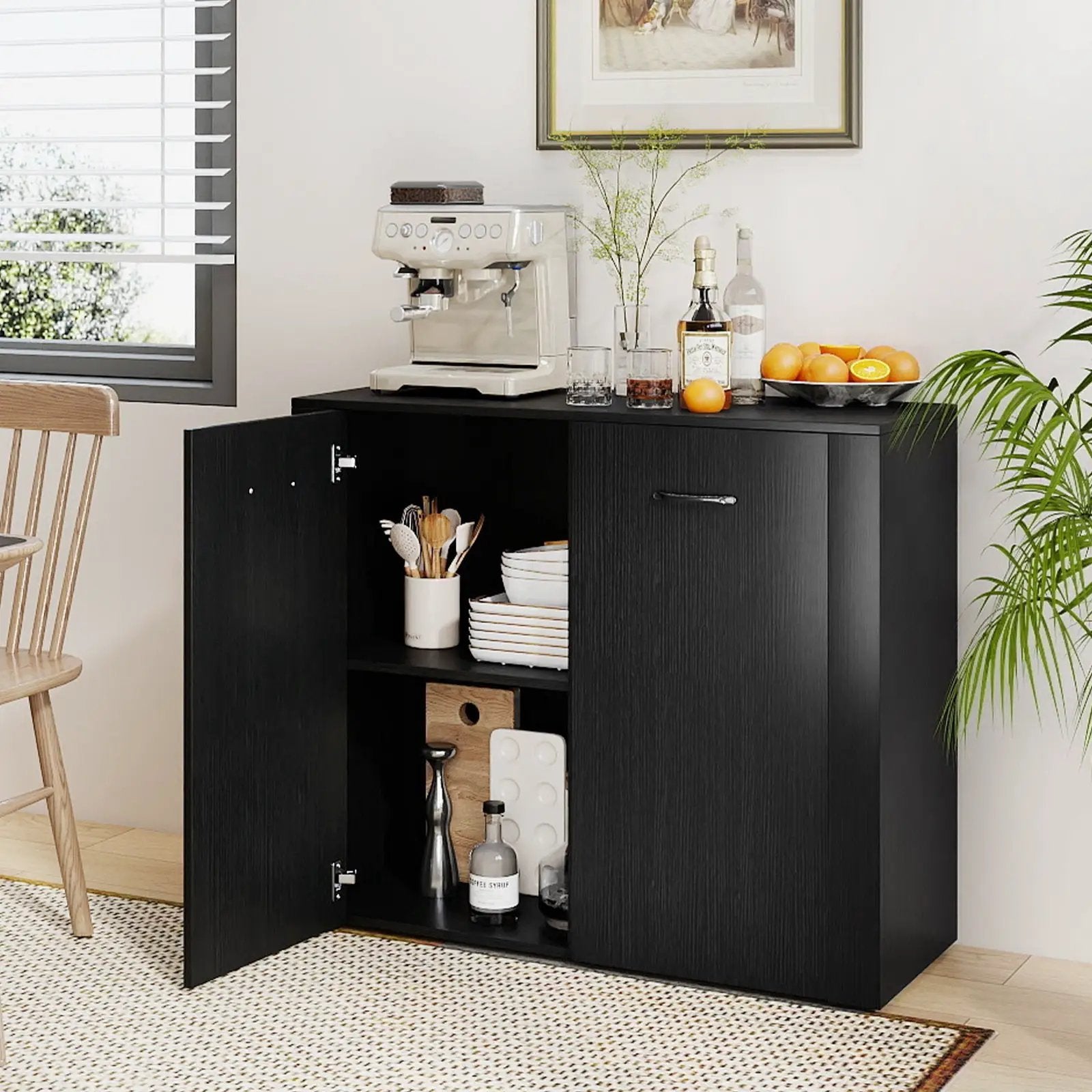 38" Buffet Modern Sideboard Cabinet with Storage by DirectDeals