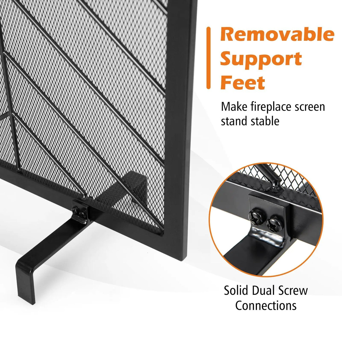 38 x 31 Inch Single Panel Fireplace Screen by DirectDeals
