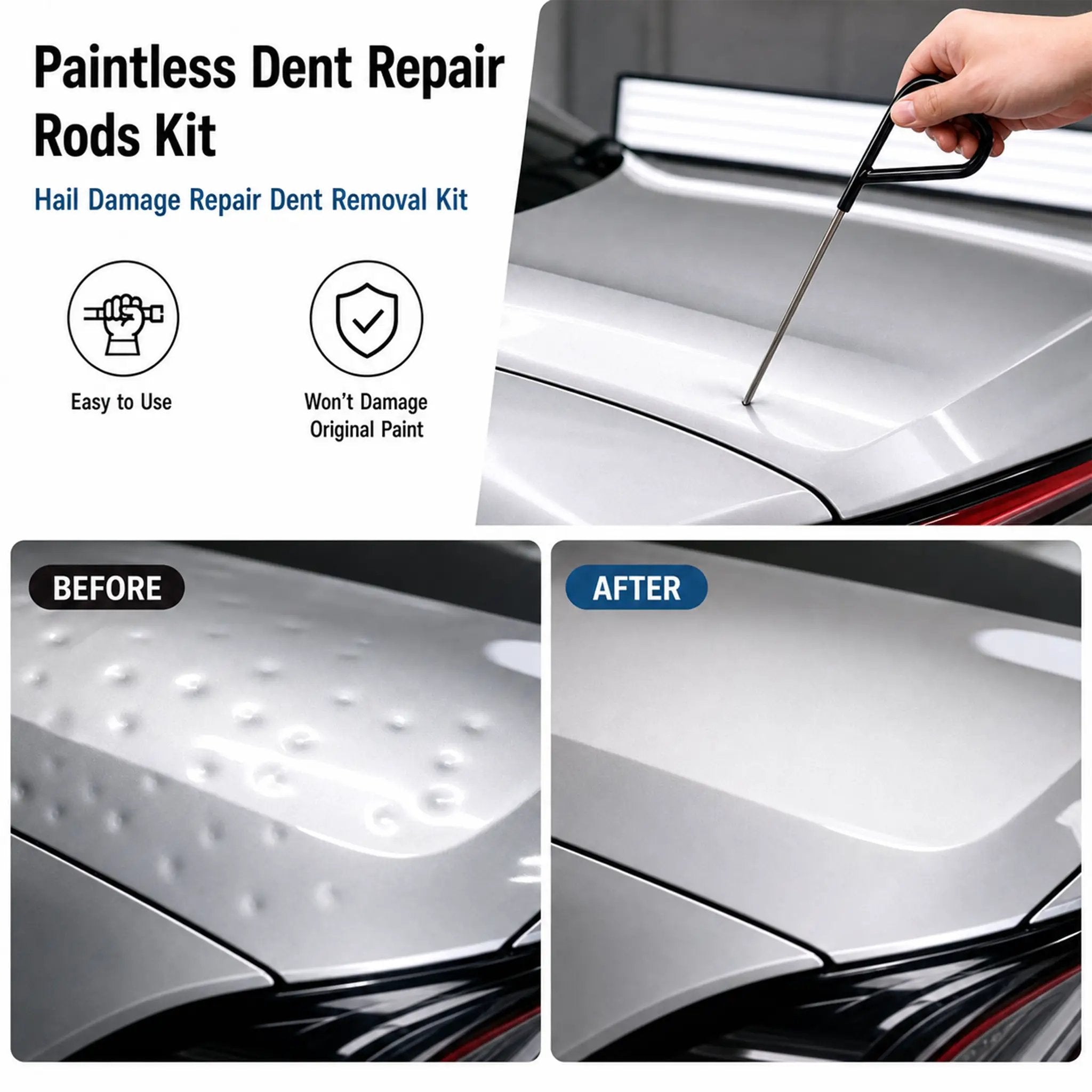 21 Pcs Paintless Dent Repair Rods Kit by HouseOfZazla