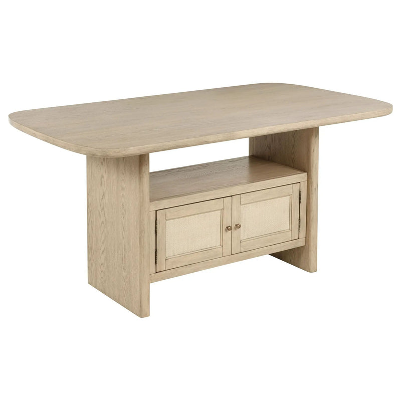 Kailani 7-piece Wood Counter Height Dining Set Beige Oak by Unique Piece Furniture