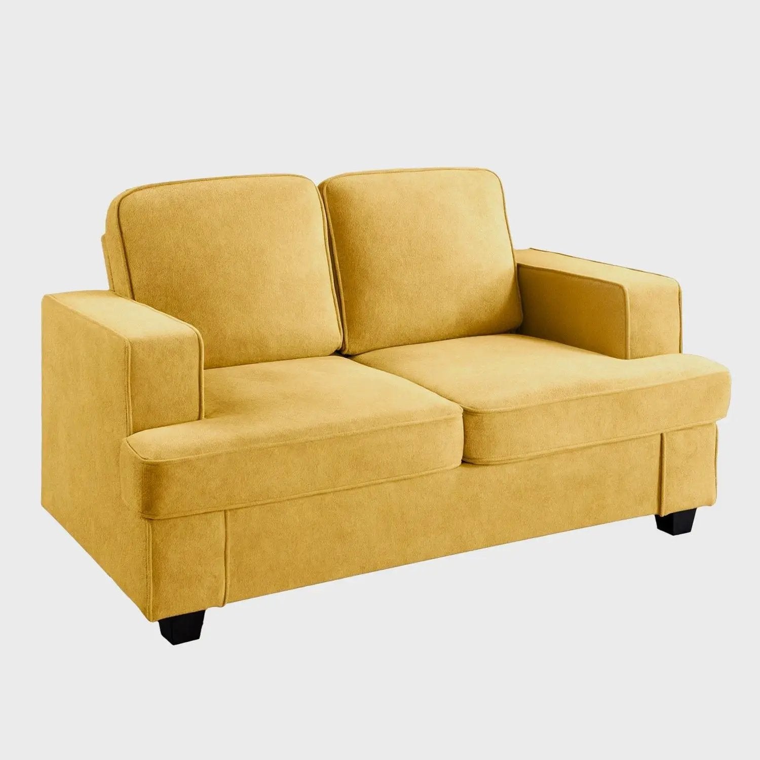 Modern Loveseat, Comfortable 2 Seater Couch With Deep Seating, Loose Back Cushions, Wide Arms by Unique Piece Furniture