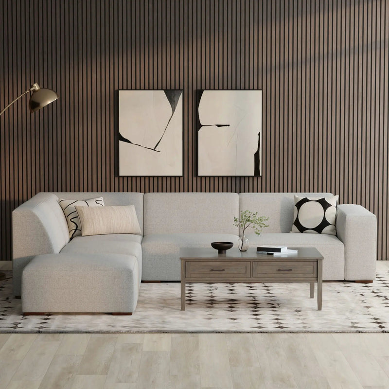 Rex - Handcrafted Sectional Sofa And Ottoman by HouseOfZazla