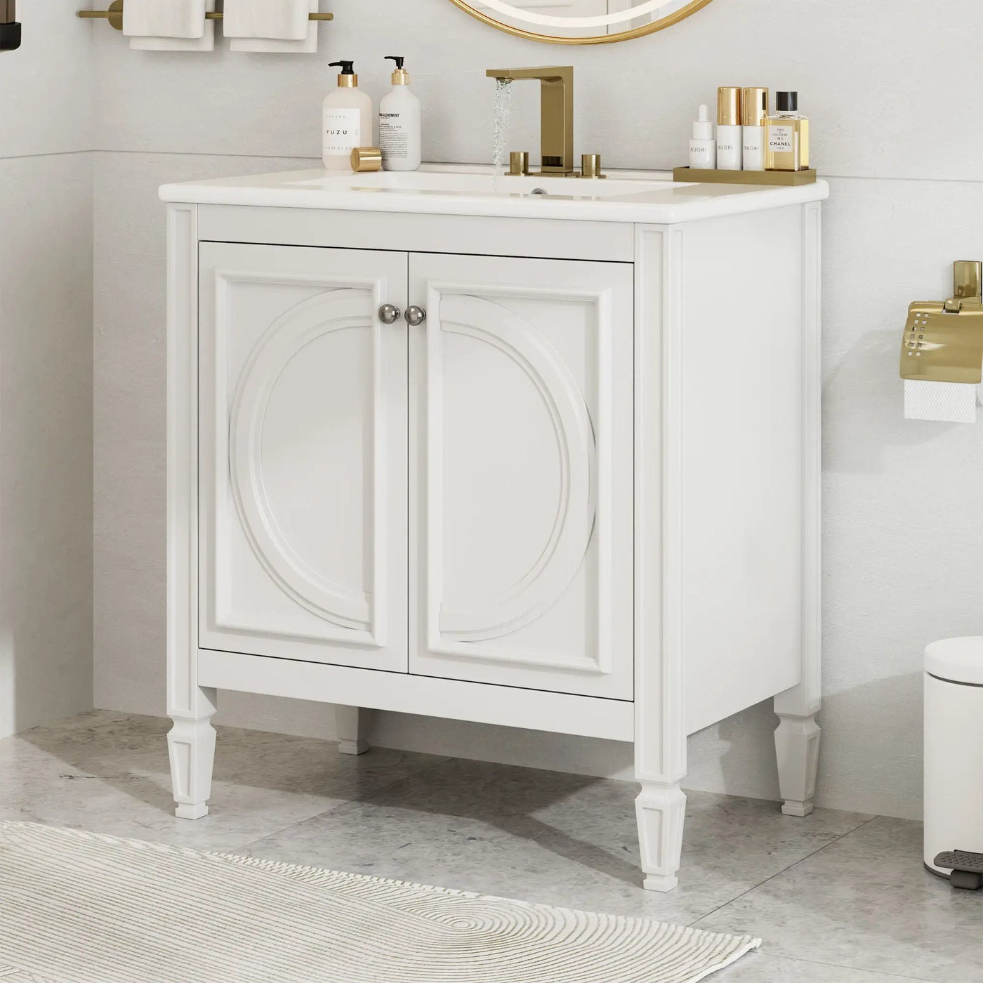 Bathroom Vanity With Sink With 2 Doors And Adjustable Shelf by HouseOfZazla