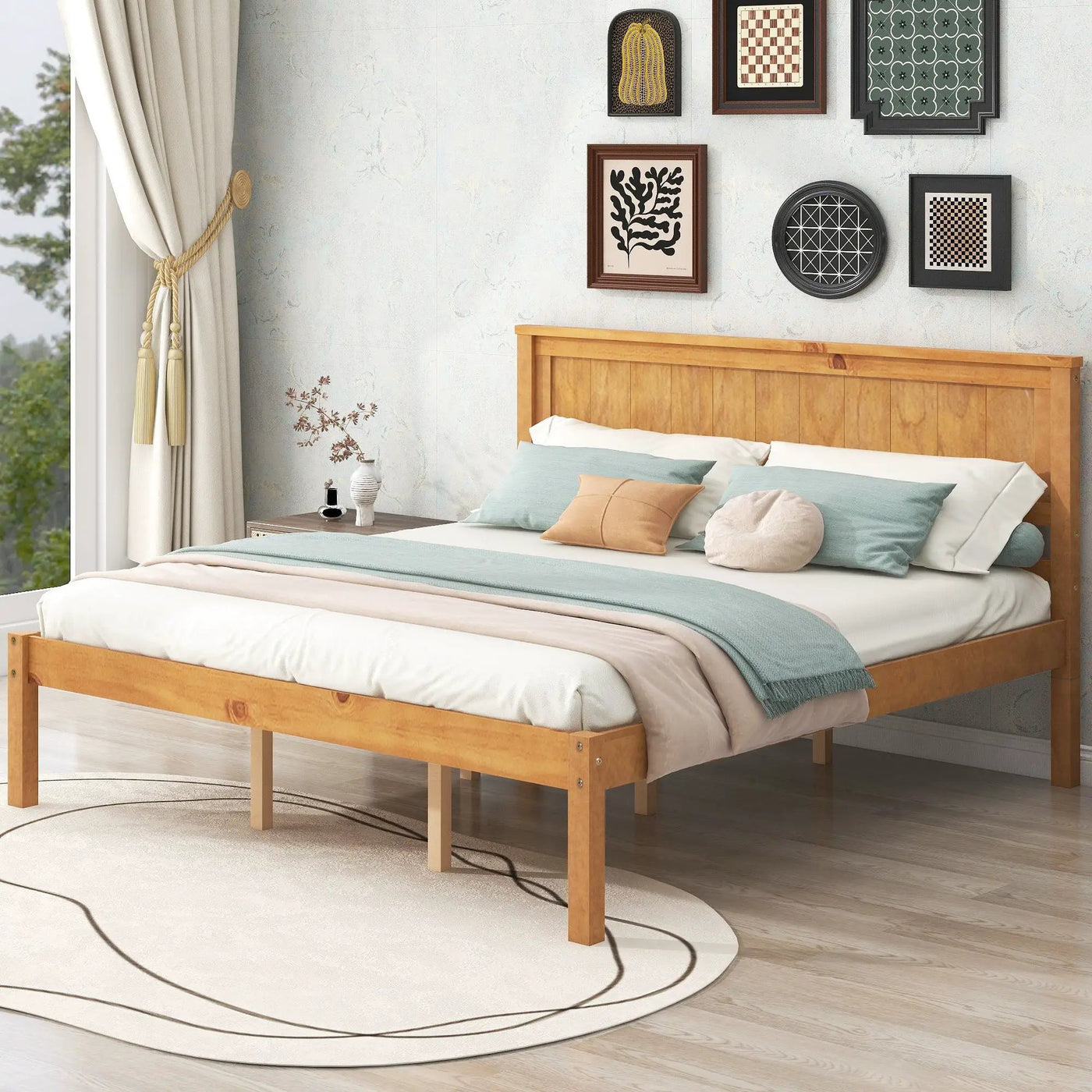 Platform Bed Frame With Headboard by HouseOfZazla