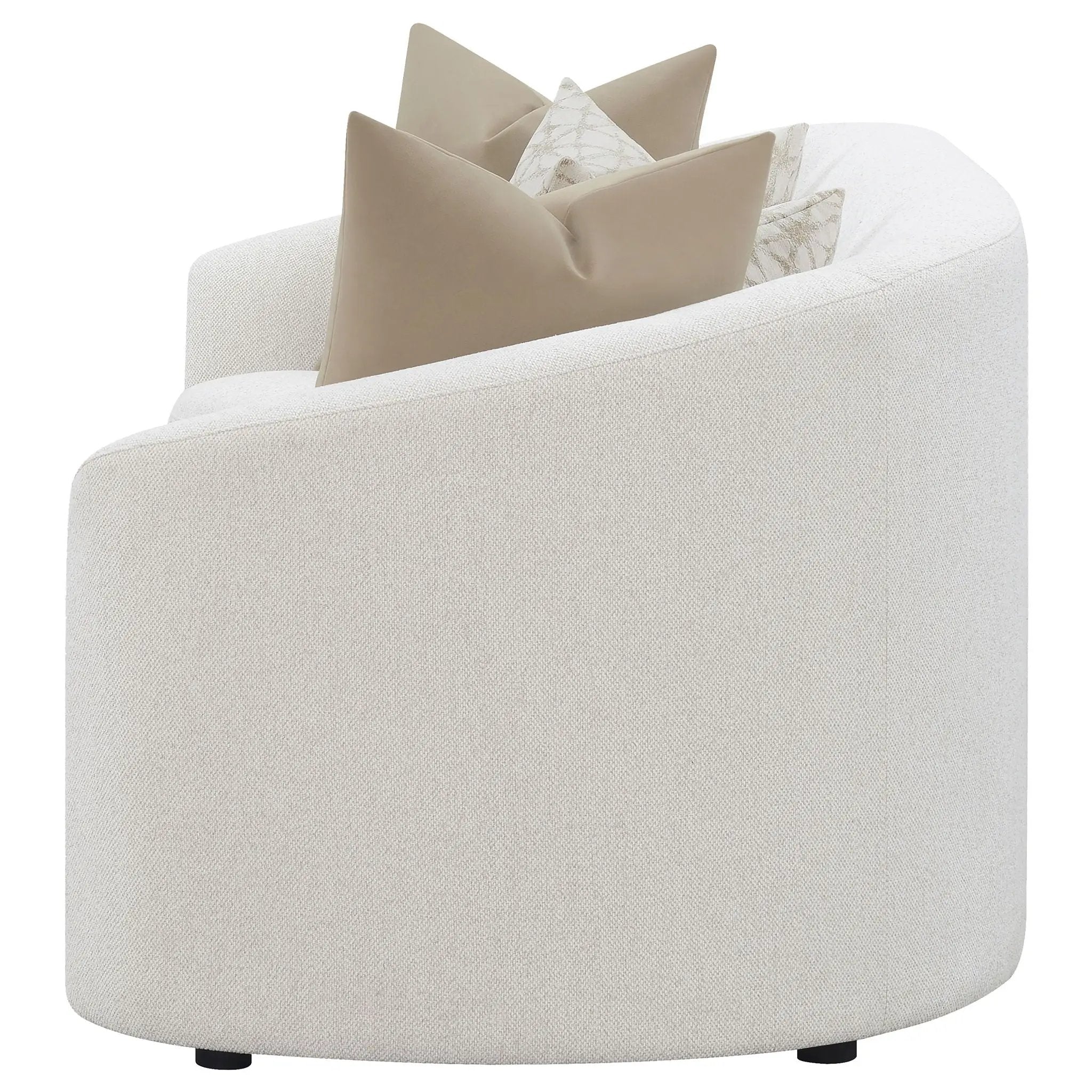 Rainn Boucle Upholstered Sloped Arm Sofa Latte by Unique Piece Furniture
