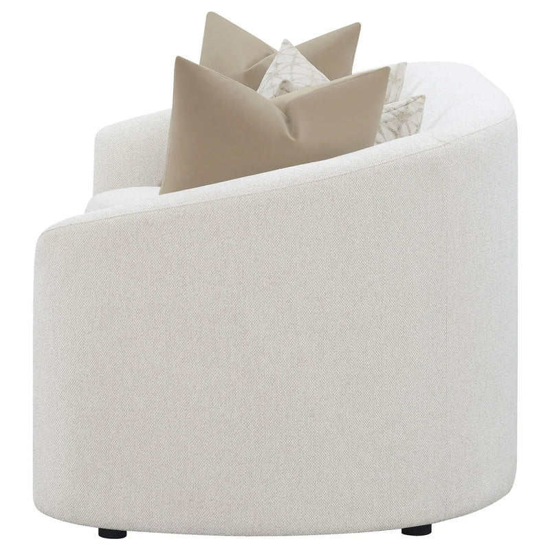 Rainn Boucle Upholstered Sloped Arm Sofa Latte by Unique Piece Furniture