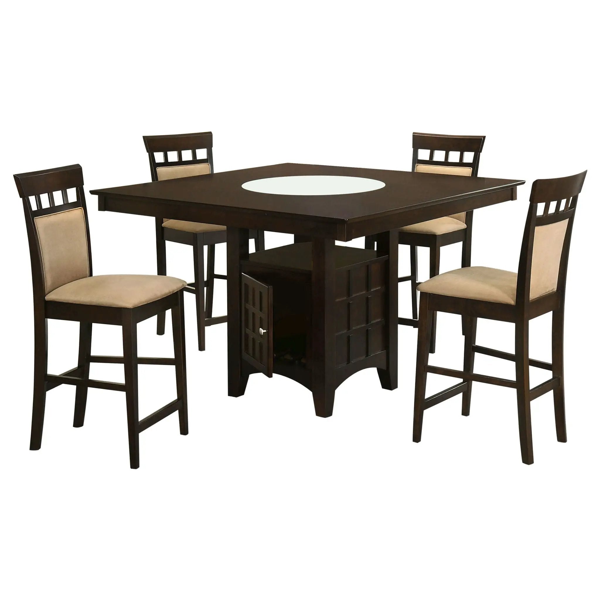 Gabriel 5-piece Square Counter Height Dining Set Cappuccino by Unique Piece Furniture