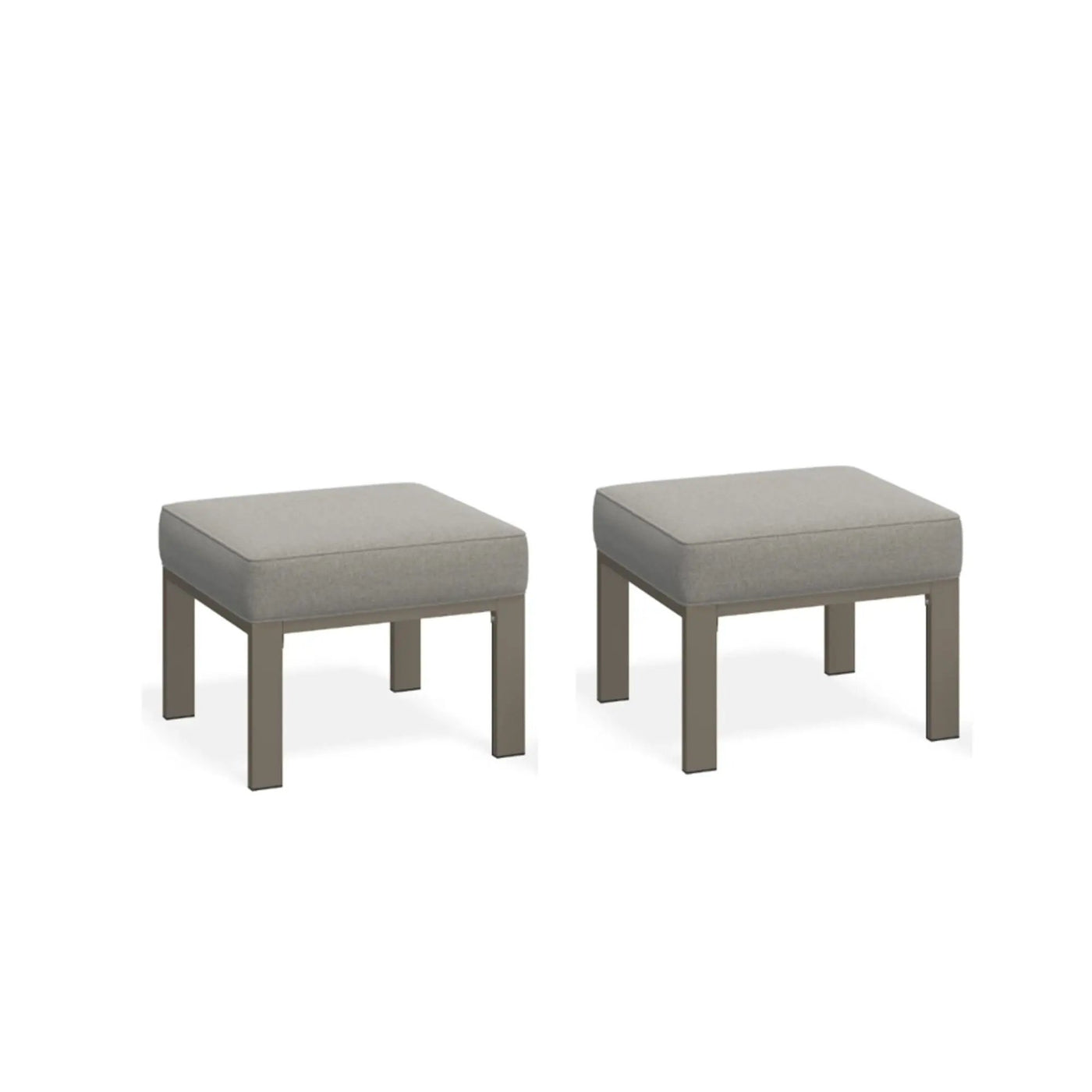 All-Weather Patio Ottomans With Thick Cushions (Set of 2) by HouseOfZazla