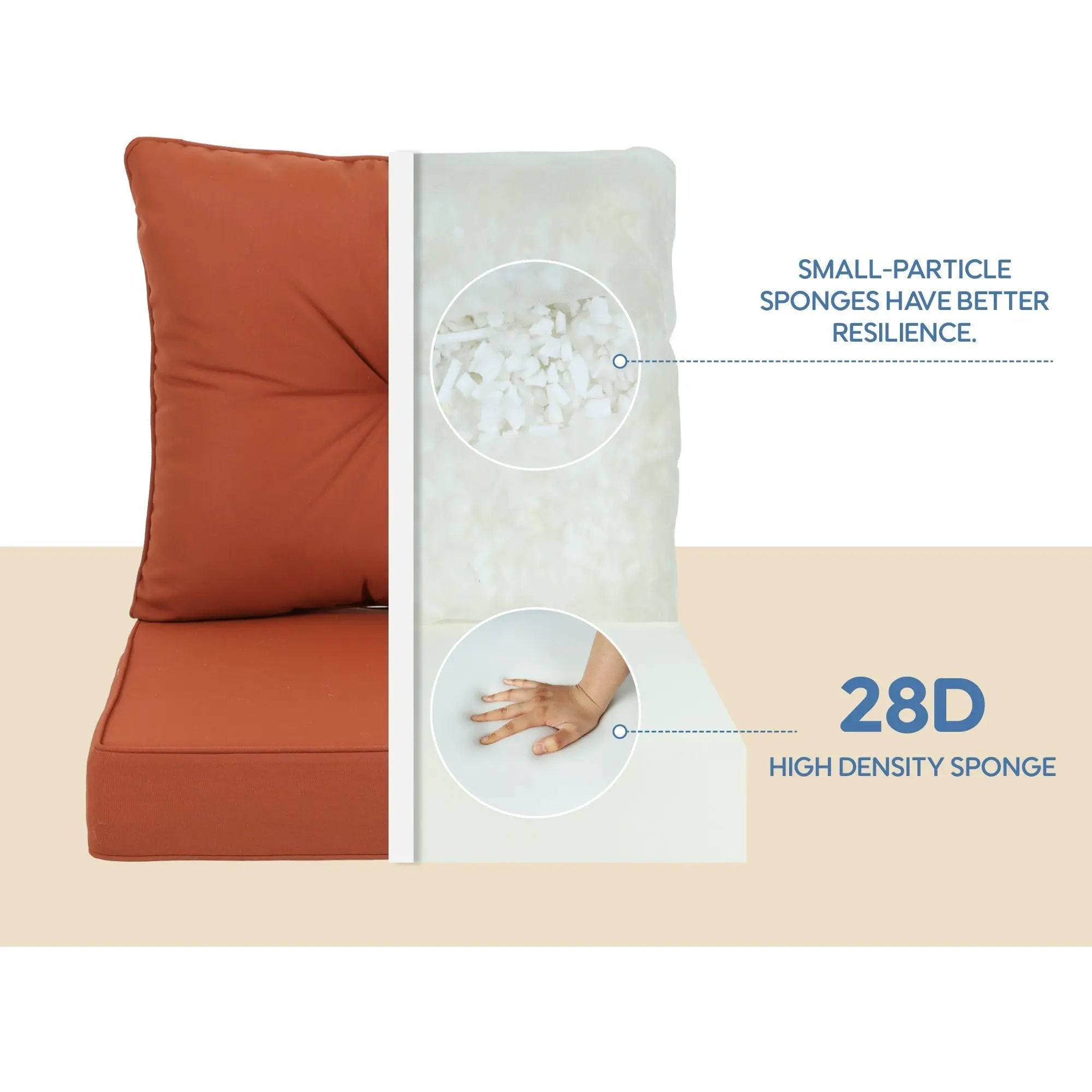 Outdoor Deep Seat Cushions for Patio Furniture, Set of 2 by HouseOfZazla