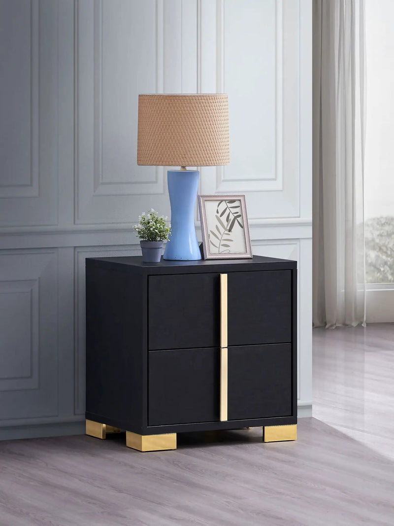 Marceline 2-drawer Nightstand Black by Unique Piece Furniture