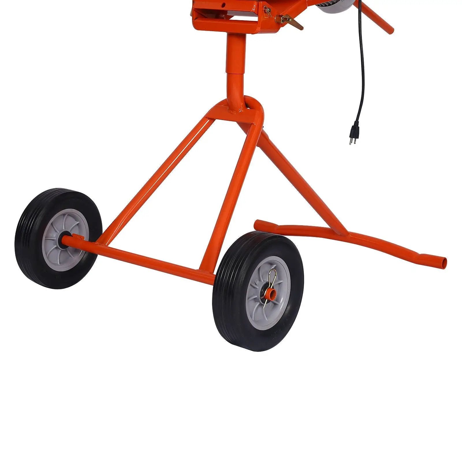 Portable Concrete Mixer With Etl Certificated Copper Motor, Electric Cement Mixer, 5.0 Cu. Ft. - Orange by HouseOfZazla