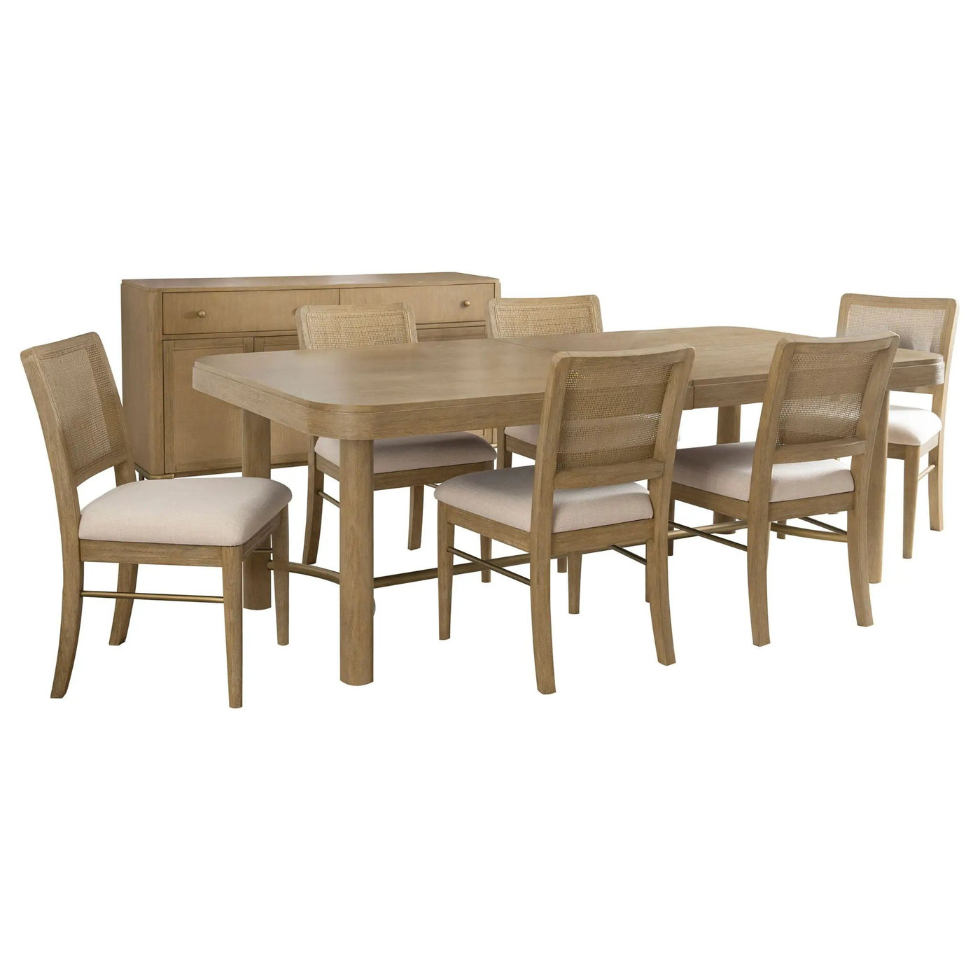 Benson - Extension Leaf Dining Table Set With Chairs by HouseOfZazla