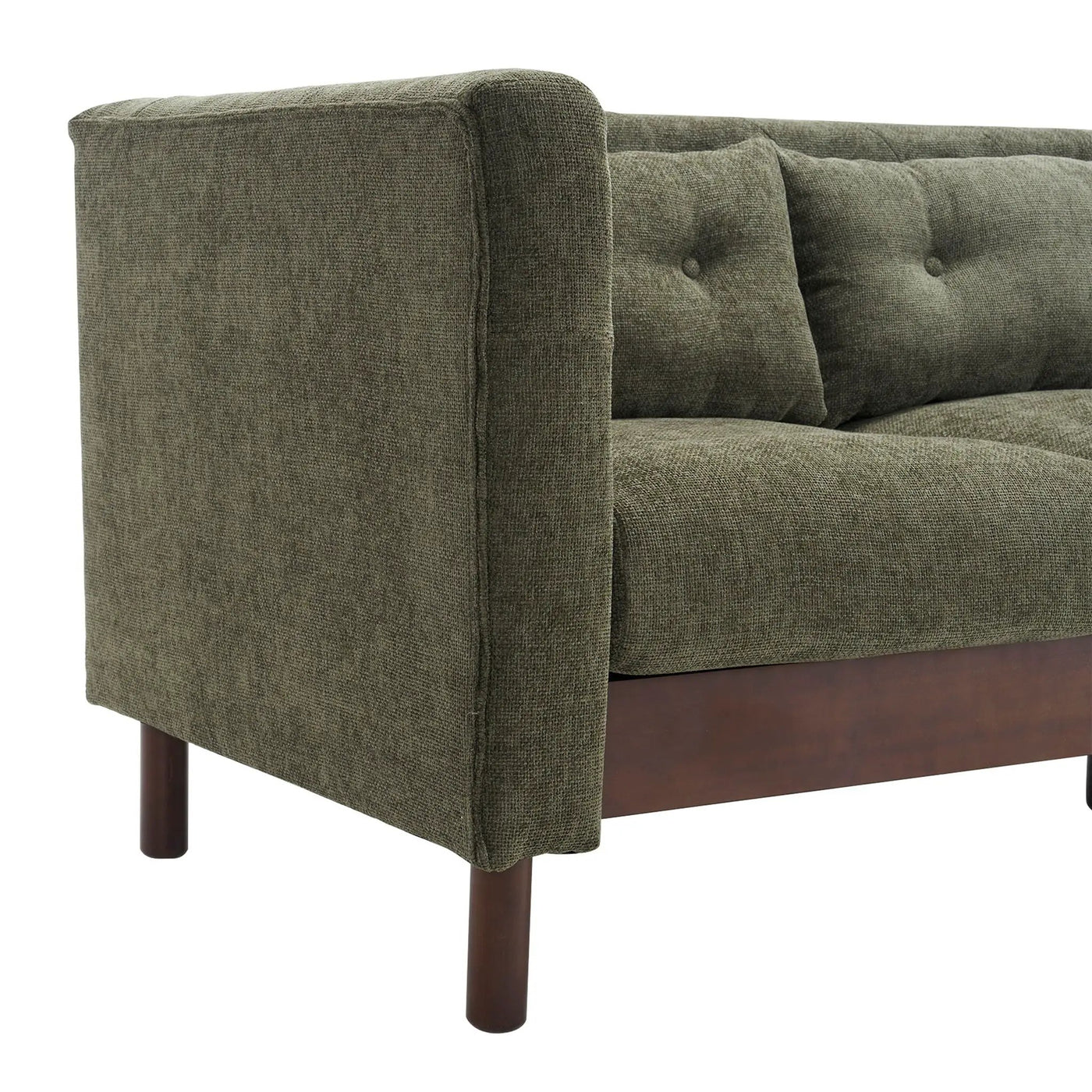 Upholstered Sofa Modern 3 Seater Sofa Couch With Tufted Design For Living Room by HouseOfZazla