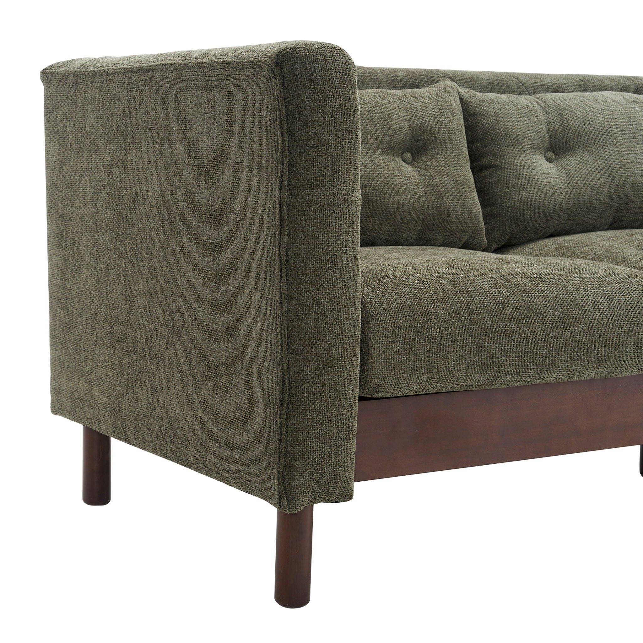 Upholstered Sofa Modern 3 Seater Sofa Couch With Tufted Design For Living Room by HouseOfZazla