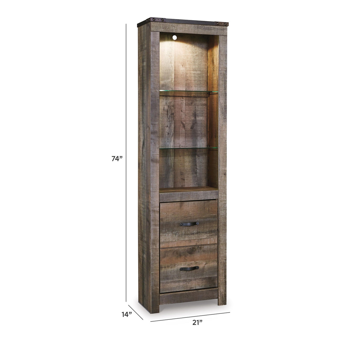 Trinell - Pier - 2-drawers - Brown, photo 2 of 3