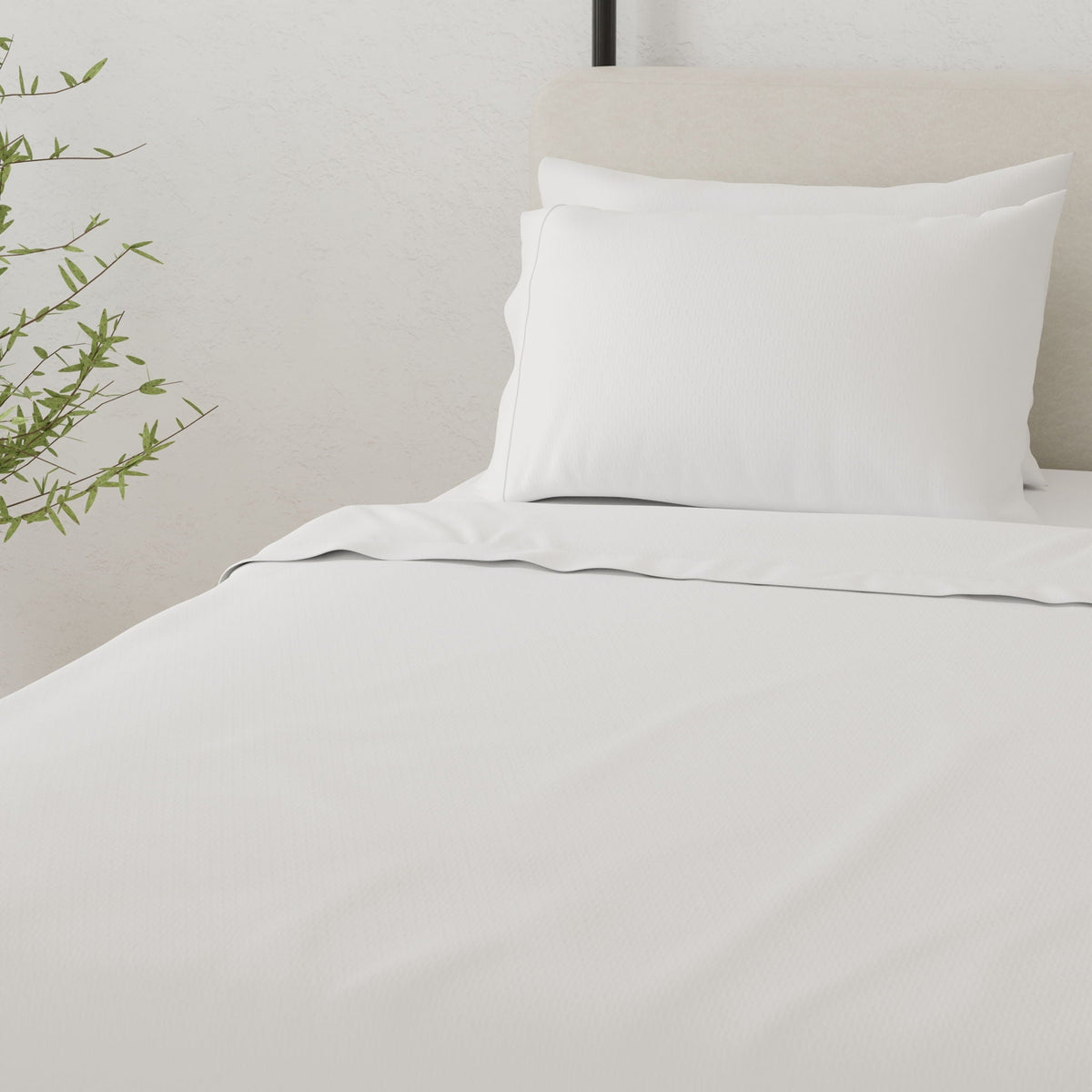 Brushed Hypoallergenic Split Sheet Set with Deep Pockets - White, Beige, Light Brown, photo 8 of 16