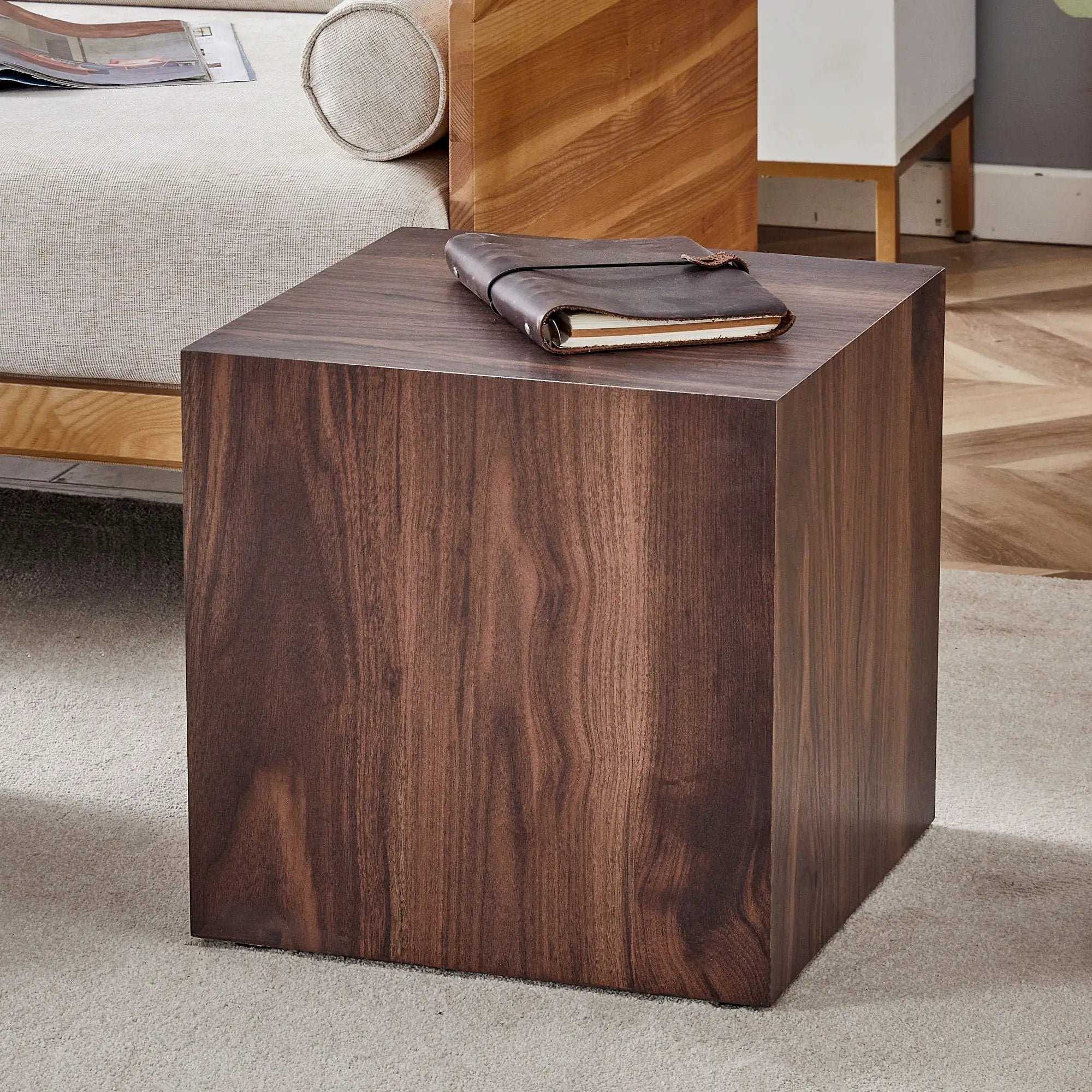 Luxurious Wood Grain Coffee Table Elegant Design For Living Room - Walnut by HouseOfZazla