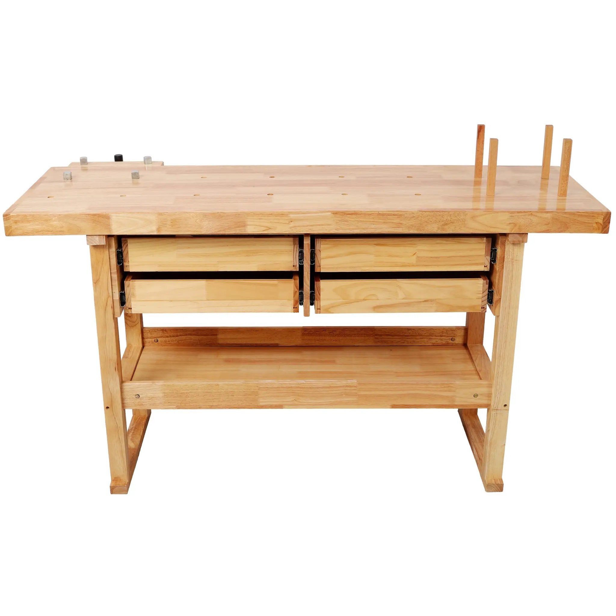 60-Inch Rubber Hardwood Workbench with 4 Drawers by HouseOfZazla