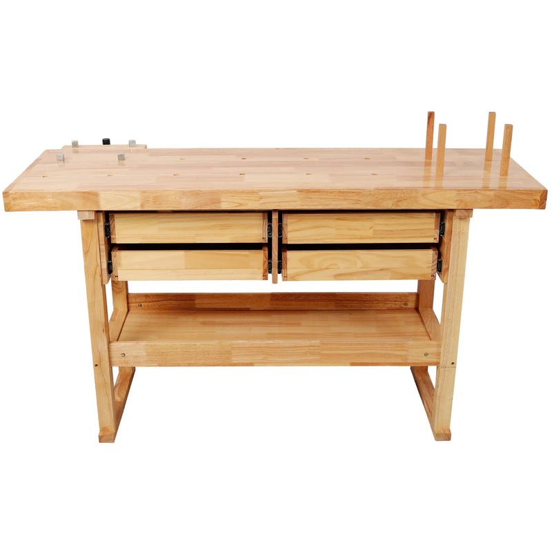 60-Inch Rubber Hardwood Workbench with 4 Drawers by HouseOfZazla