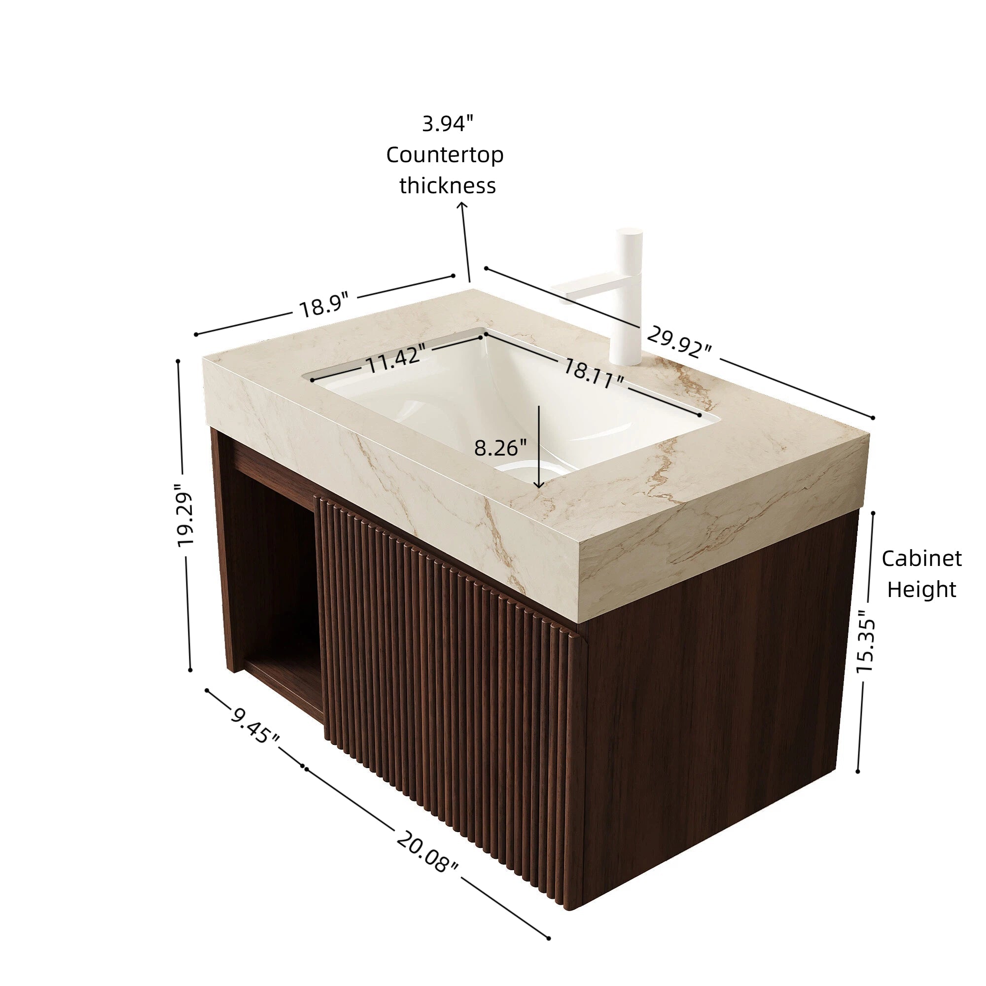 Eiden 30" Bathroom Vanity & Sink by HouseOfZazla