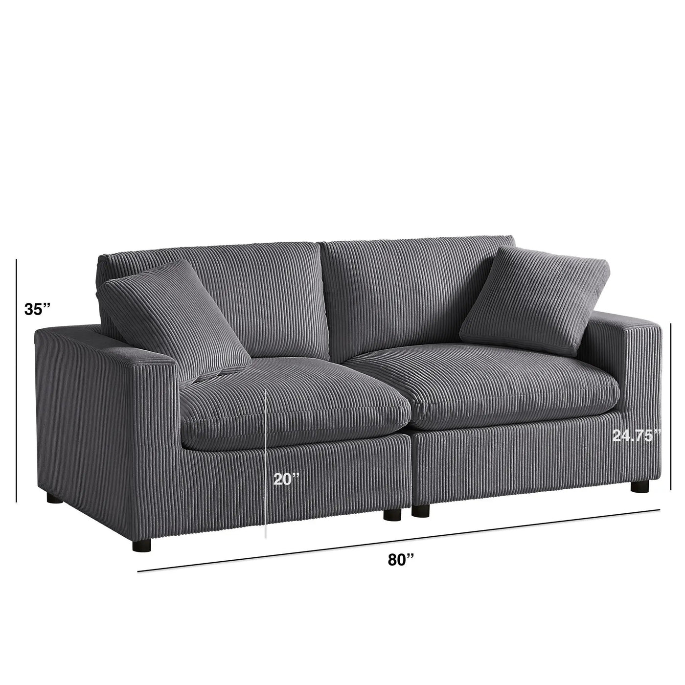 Chelsea - Modular 2 Piece Sofa by HouseOfZazla