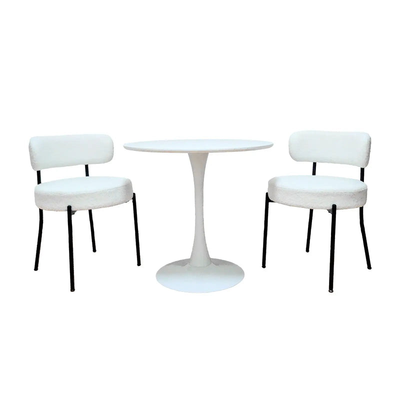 Mid-Century Modern Dining Chair With Curved Backrest