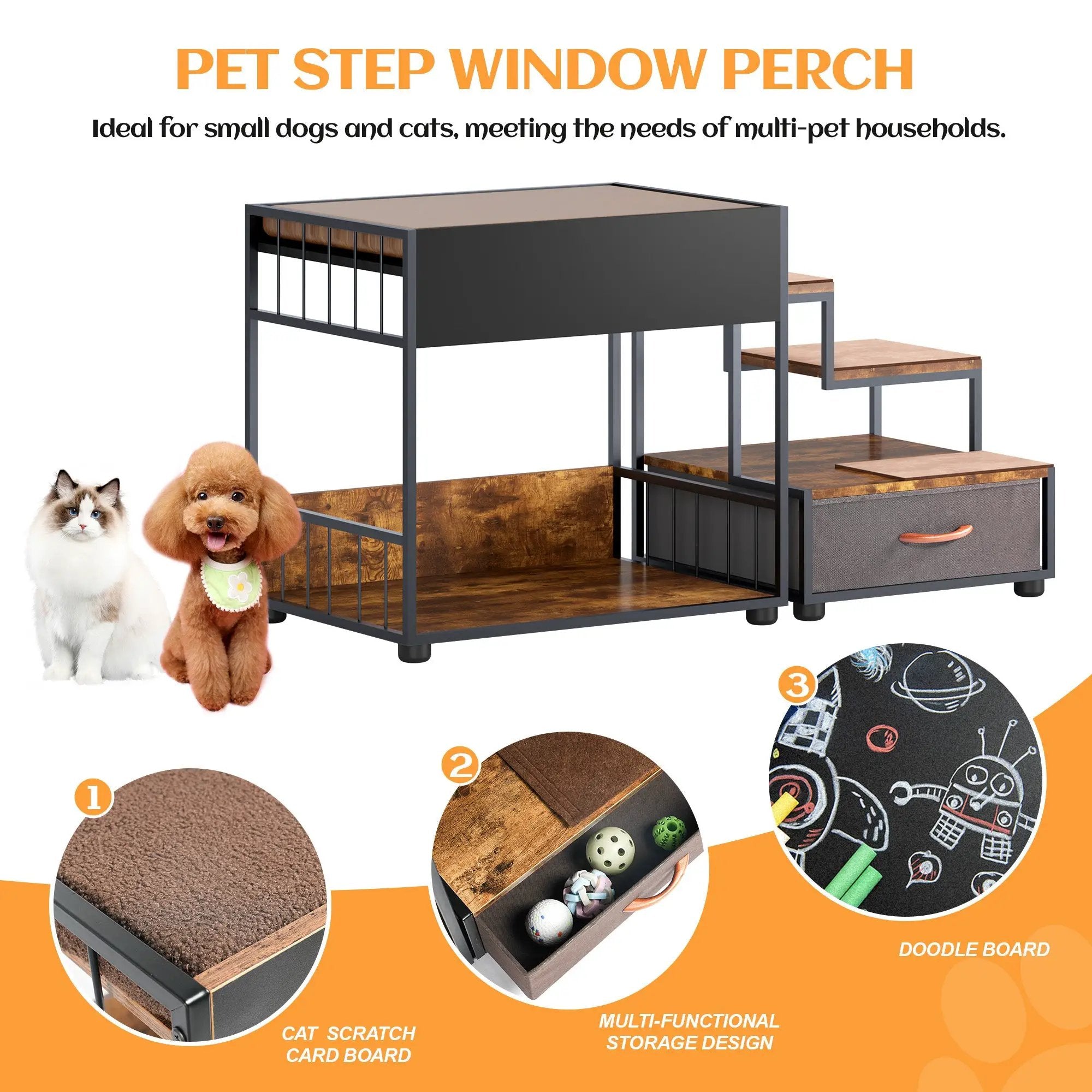 Pet Step Window Perch for Dogs by HouseOfZazla