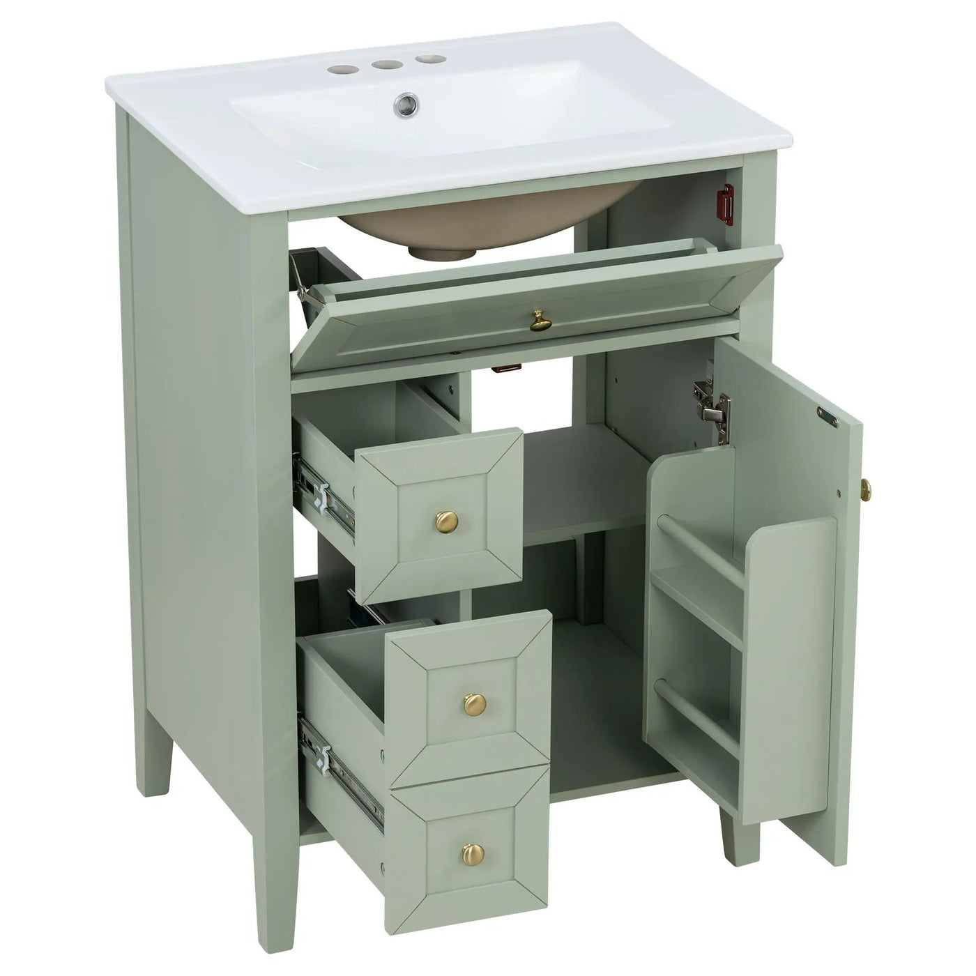 Bathroom Vanity With Sink, Soft Closing Cabinet by HouseOfZazla