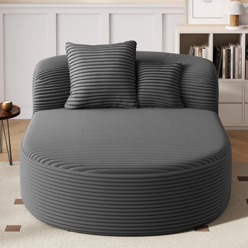 Modern Chaise Lounge Sofa Boneless Couch With Supportive Pillows by Unique Piece Furniture