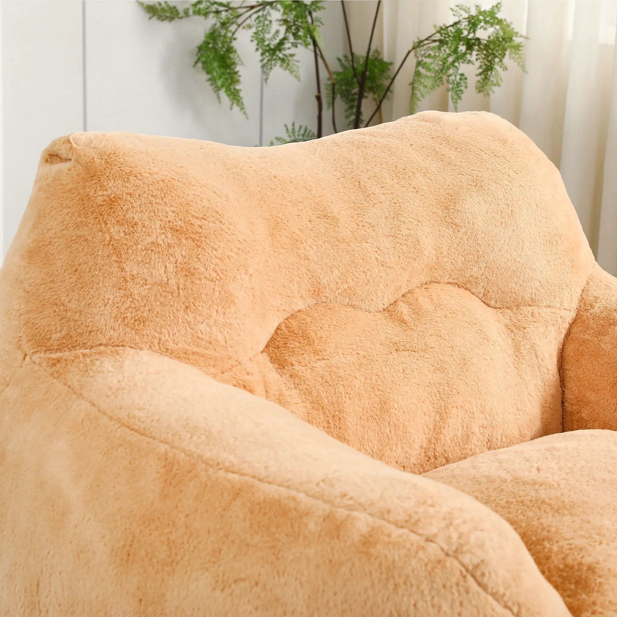Beanbag Sofa Chair With Armrests Stuffed High Density Foam by Unique Piece Furniture